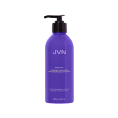 JVN NURTURE Hydrating Conditioner bottle showing detangling and moisture for all hair types.
