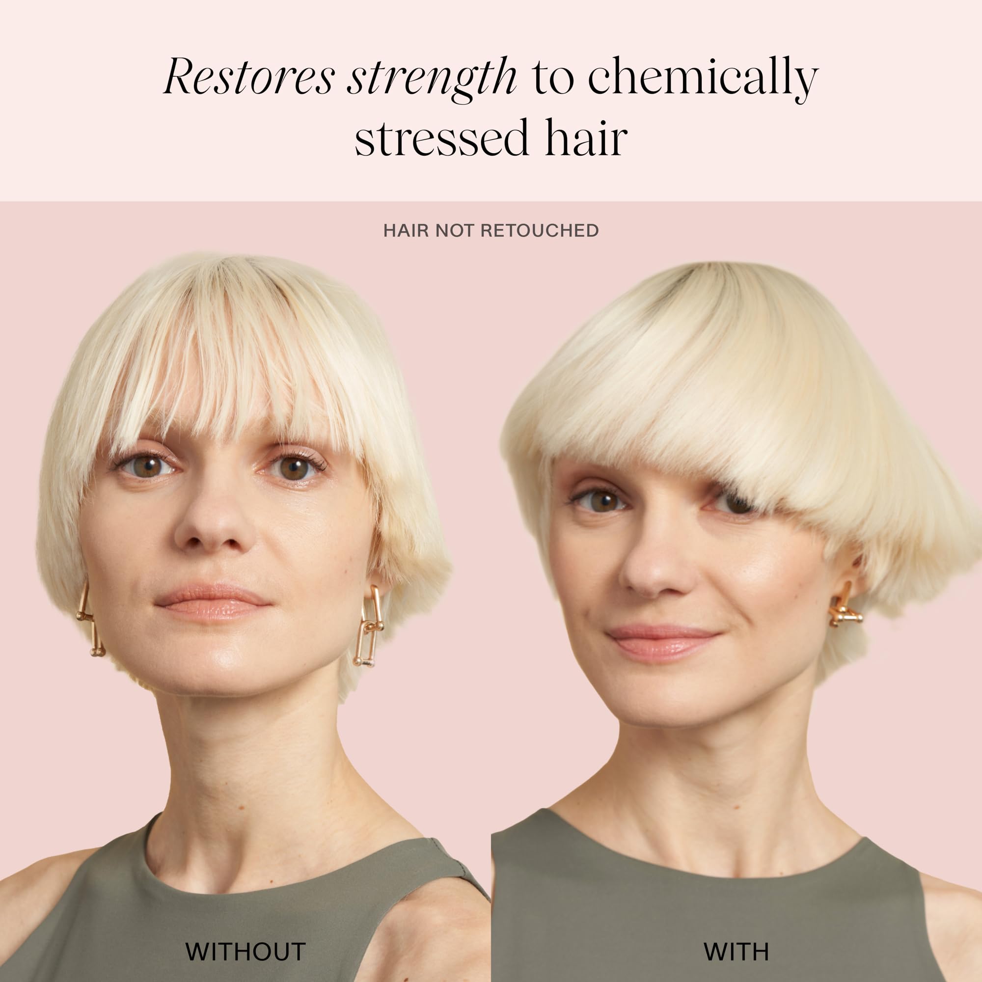 JVN Revive Repairing Conditioner hair closeup shows smooth, nourished strands