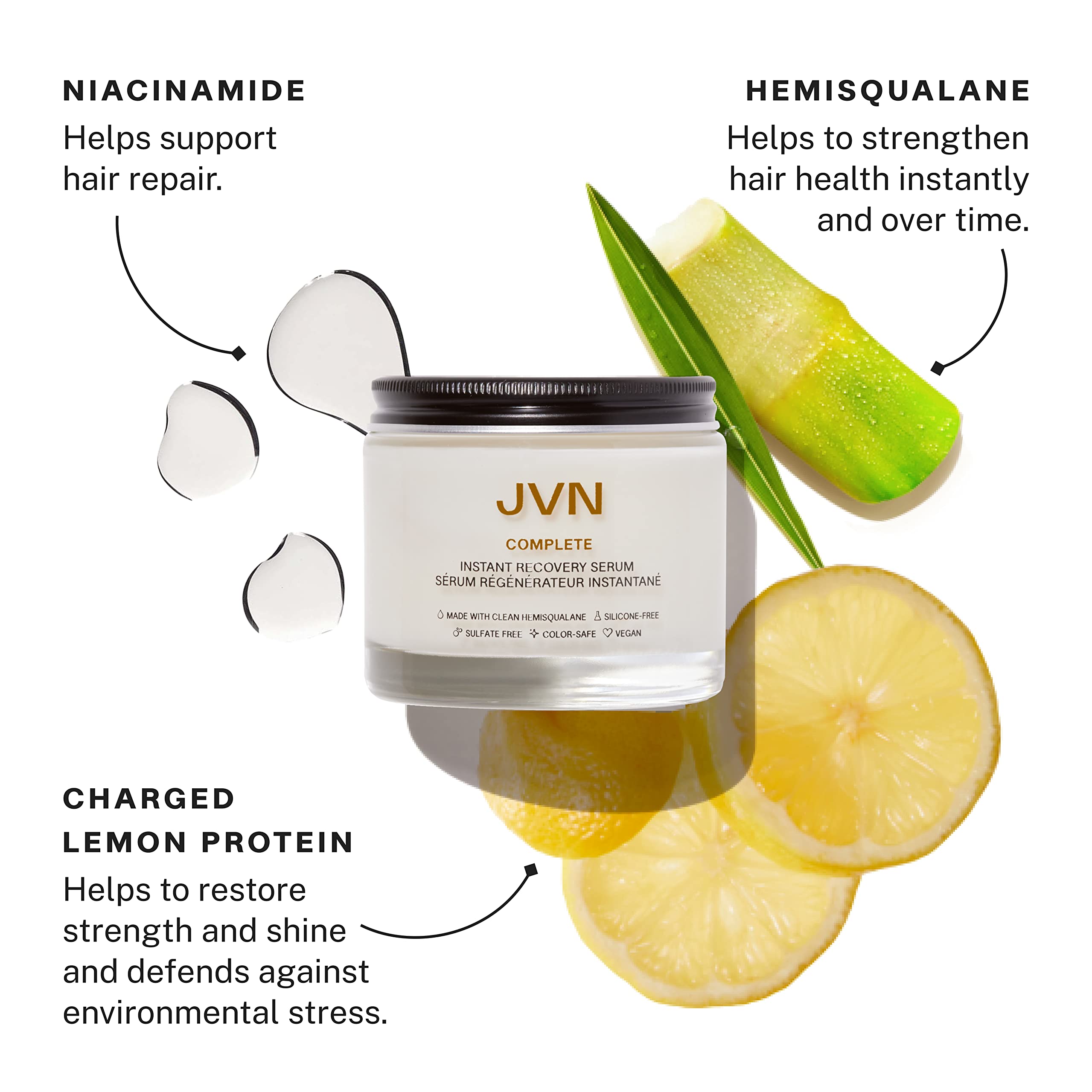JVN Texture-defining formula for curls and waves with frizz control.