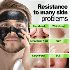 JVR Charcoal Peel-Off Mask drying on skin for smoother feel