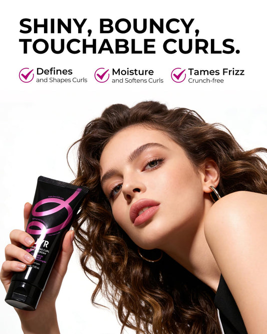 JVR Curl Cream pump bottle ready for everyday styling and control.