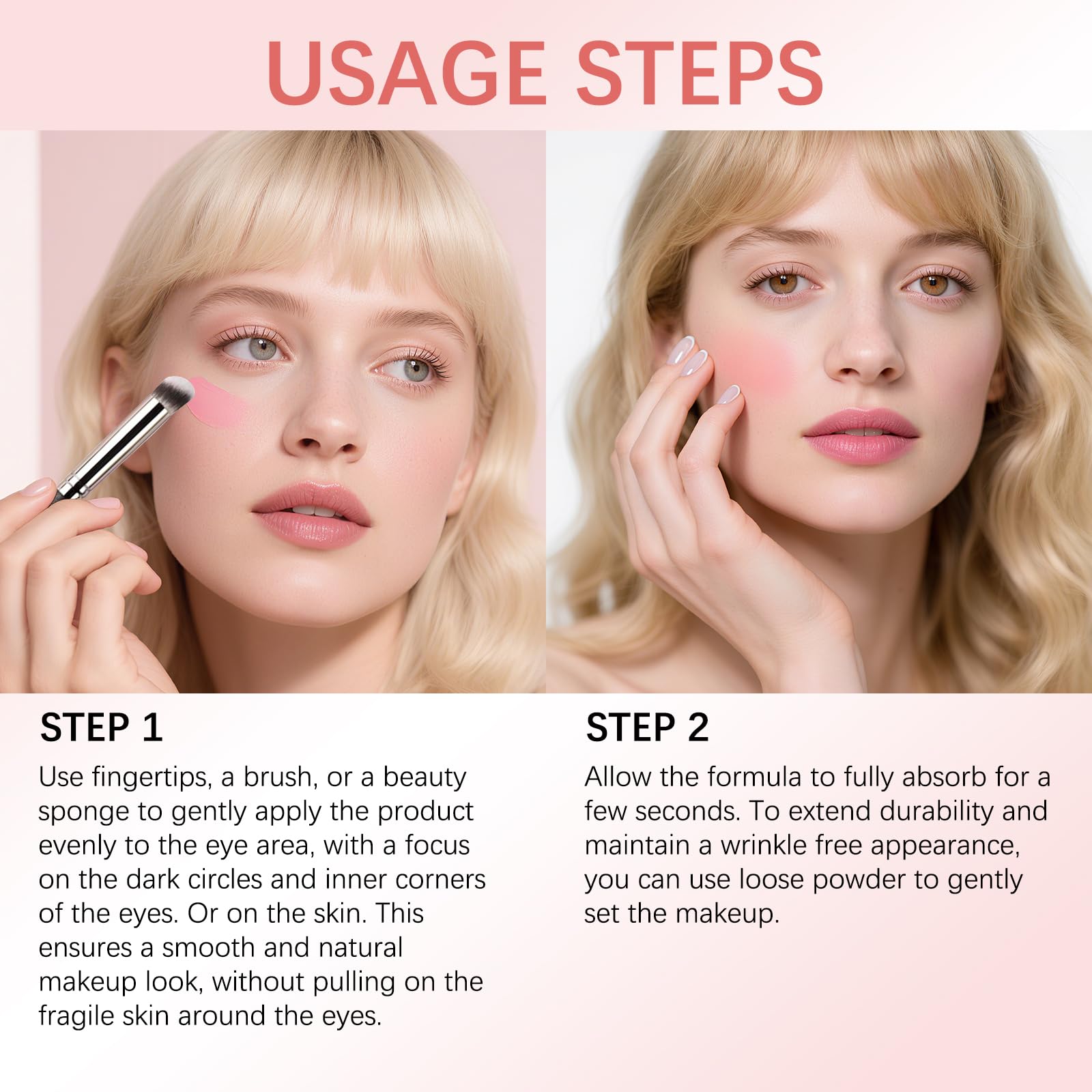 Compact, portable design enables easy touch-ups on the go.