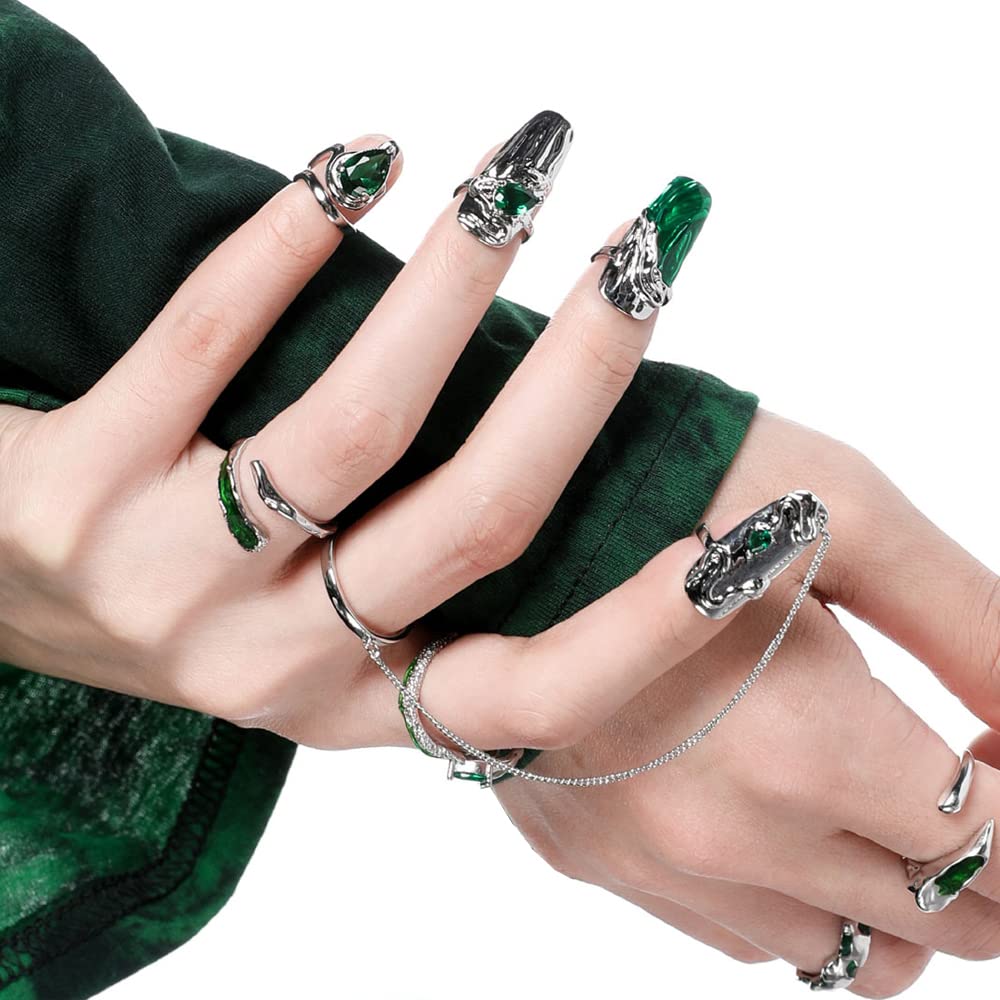 JZSMY irregular shapes finger tip nail rings add modern flair to outfits