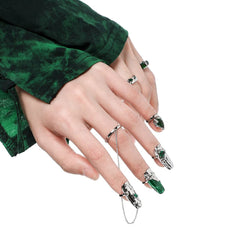 JZSMY polished metal nail rings enhance fingernail protection and fashion