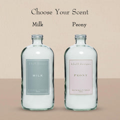 Salt dissolving in water from K. Hall Designs Milk Bath Salt Soak.