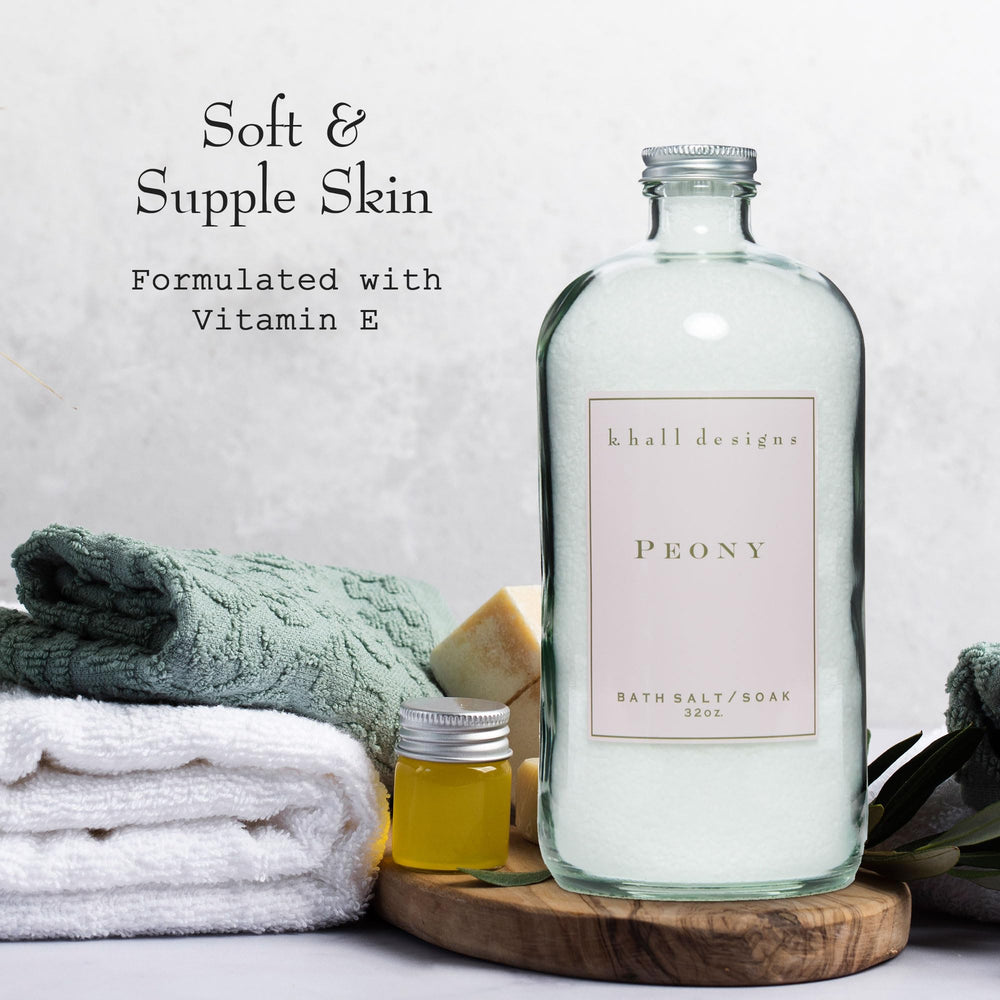 K. Hall Designs Peony scent label close-up conveys true fragrance and peaceful notes.