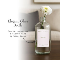 K. Hall Designs Peony Bath Salt Soak Made in USA label emphasizes quality craftsmanship.