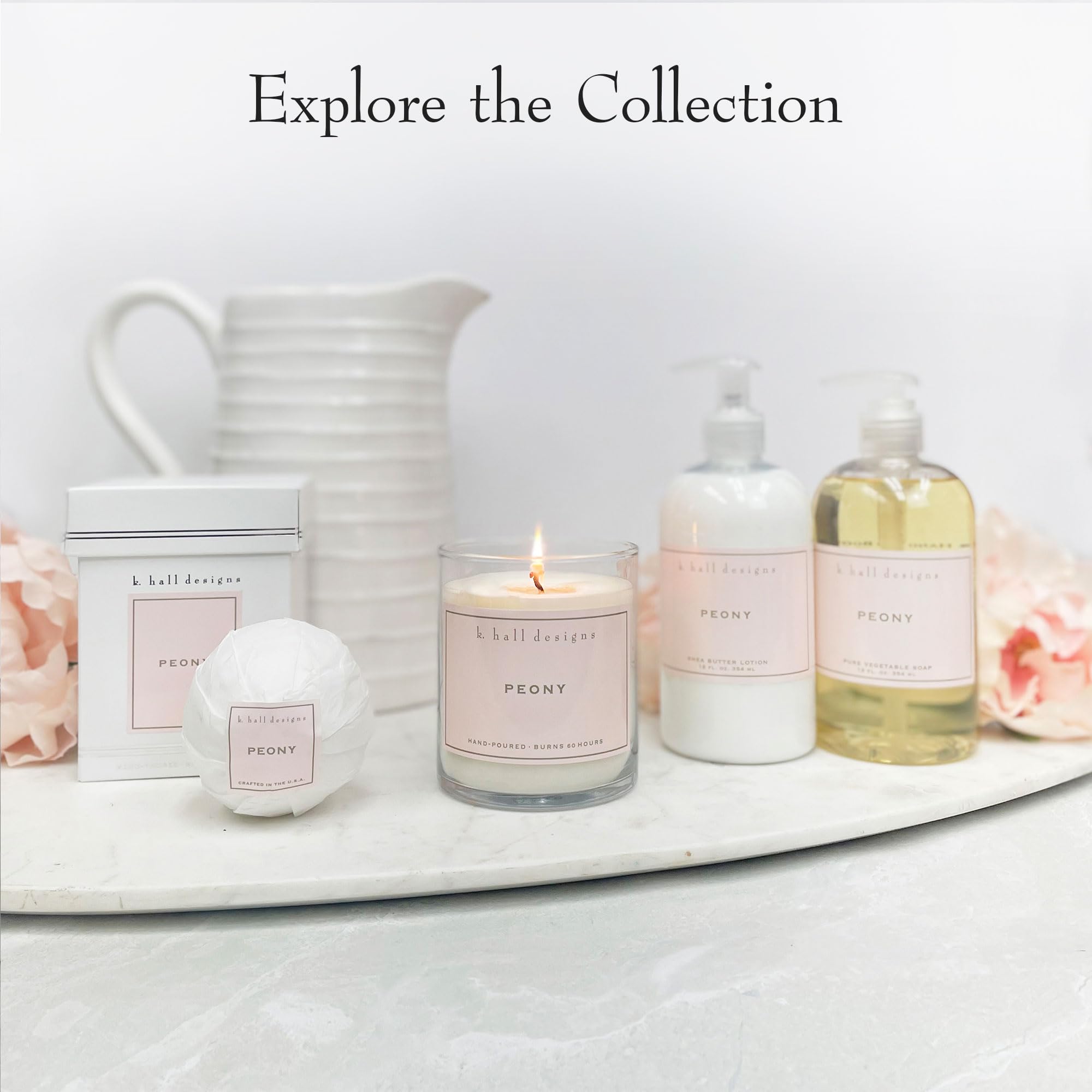 K. Hall Designs Peony lotion fragrance details support daily soothing ritual