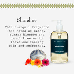 K. Hall Designs Shoreline packaging uses recycled materials and cruelty-free production.