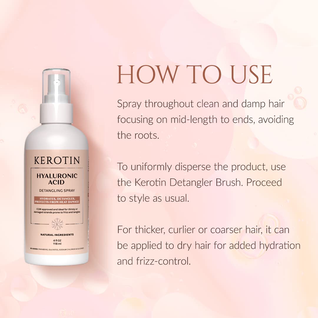 K Kerotin detangler nurtures soft shine and easy style.