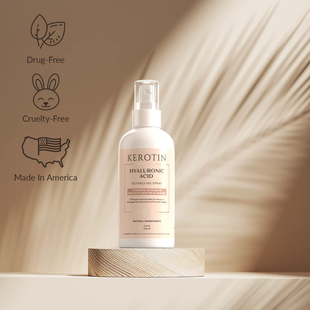 K Kerotin detangler with tamarind extract for stronger hair.