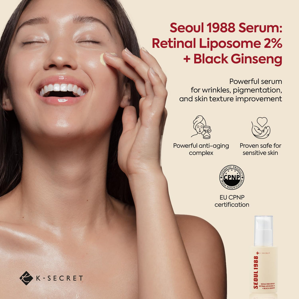 Dropper pouring retinal serum to illustrate easy application