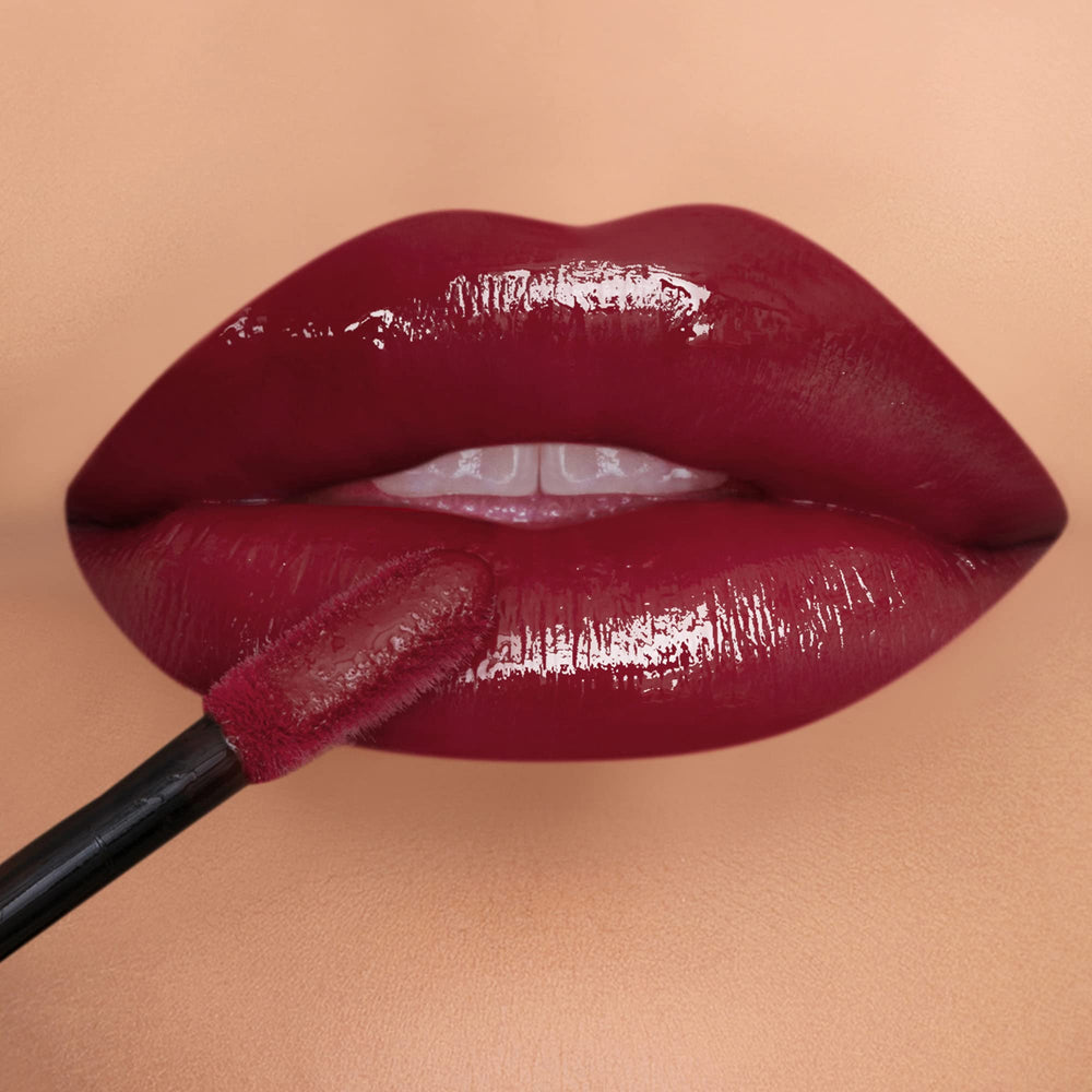 K7L Born Free dark red gloss bottle delivers bold color and shine.