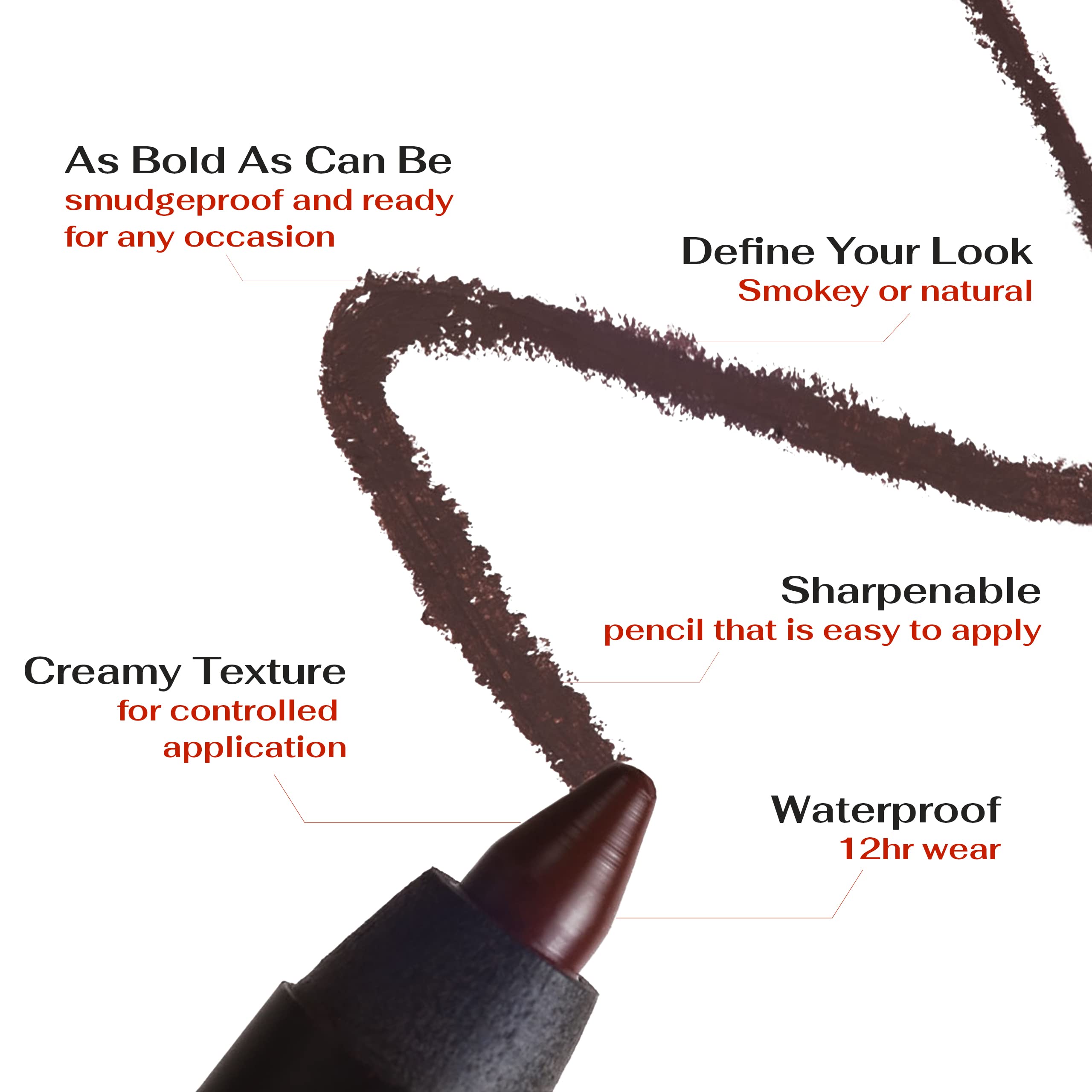 K7L Dark Brown Eyeliner smudge-proof design keeps lines intact all day.