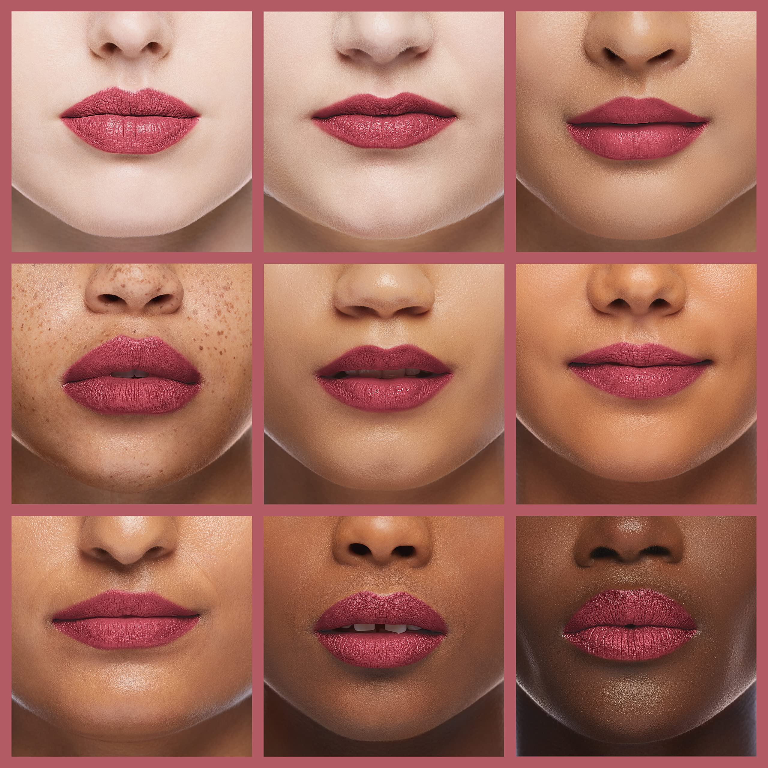 K7L Dark Pink Lip Crayon Buff full lip matte finish on lips