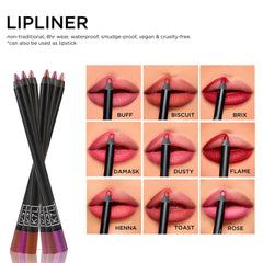 K7L Flame lip crayon embossed barrel conveys premium vegan makeup quality