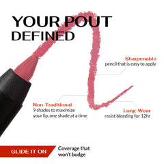 K7L Light Pink Lip Crayon close-up shows rich rose pigment.
