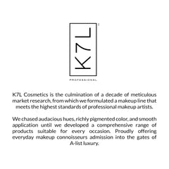 K7L Lip Crayon vegan formula swatch with matte finish.