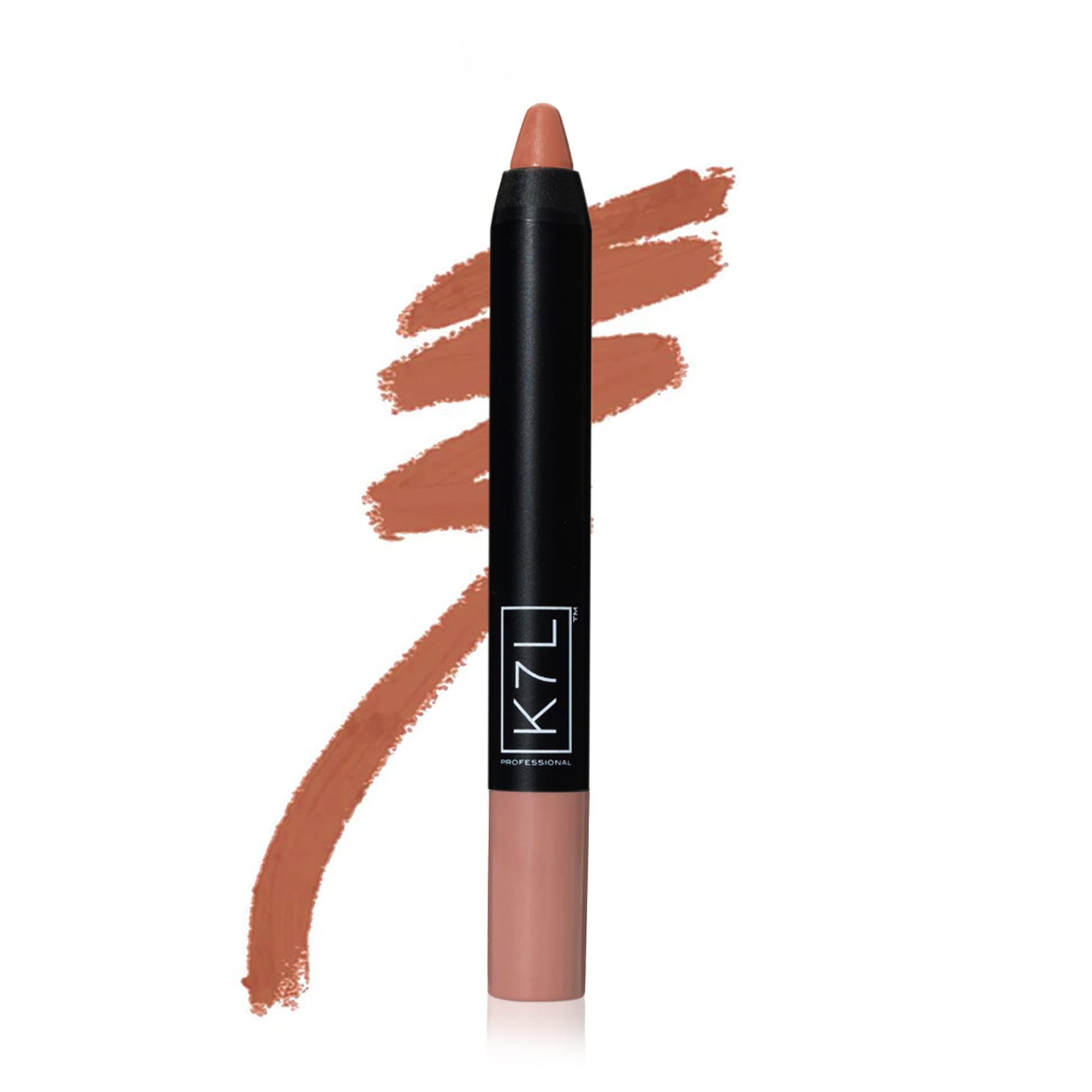 K7L Nude Lipstick Crayon Sweet Dream swatch on skin reveals rich matte color