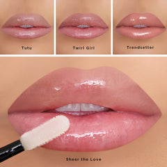 K7L Nude Pink Lip Gloss swatch on skin shows wearable shade.