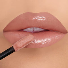 K7L Nude Pink Lip Gloss Miel au Lait packaging display for quick on-the-go glam.