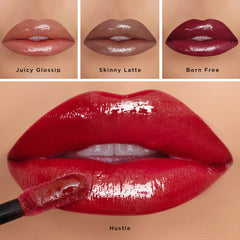 K7L Nude Pink Lip Gloss wand application for precise coating.