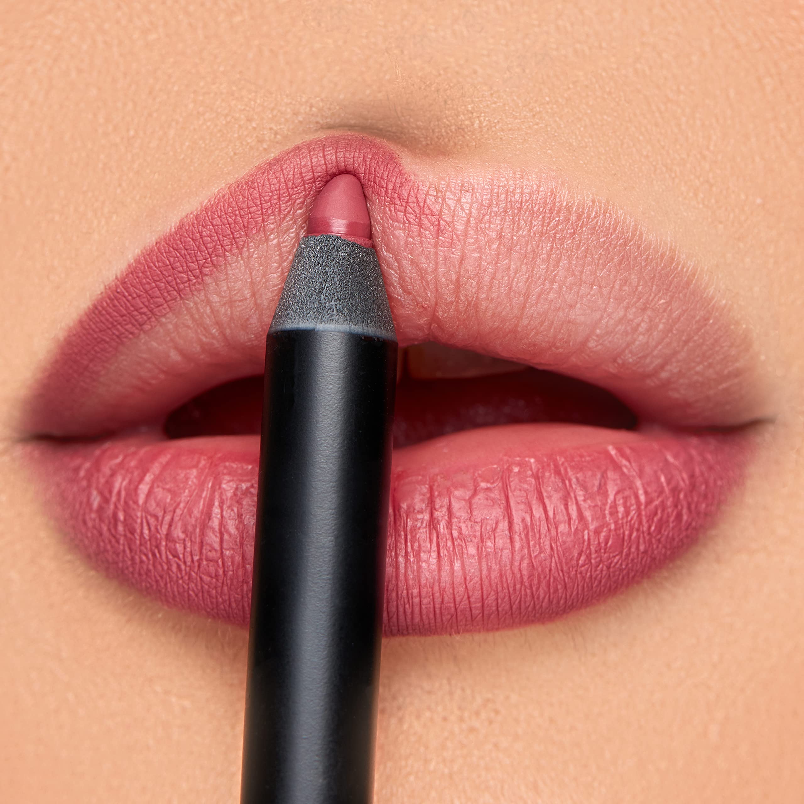 K7L Pink Lip Crayon packaging showcases premium vegan makeup for on-the-go use