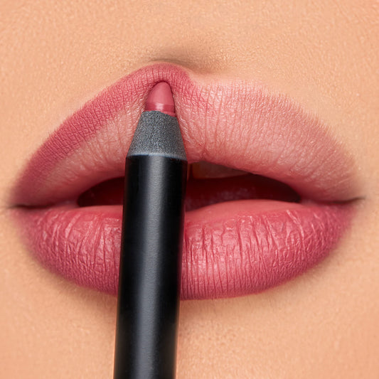 K7L Pink Lip Crayon packaging showcases premium vegan makeup for on-the-go use