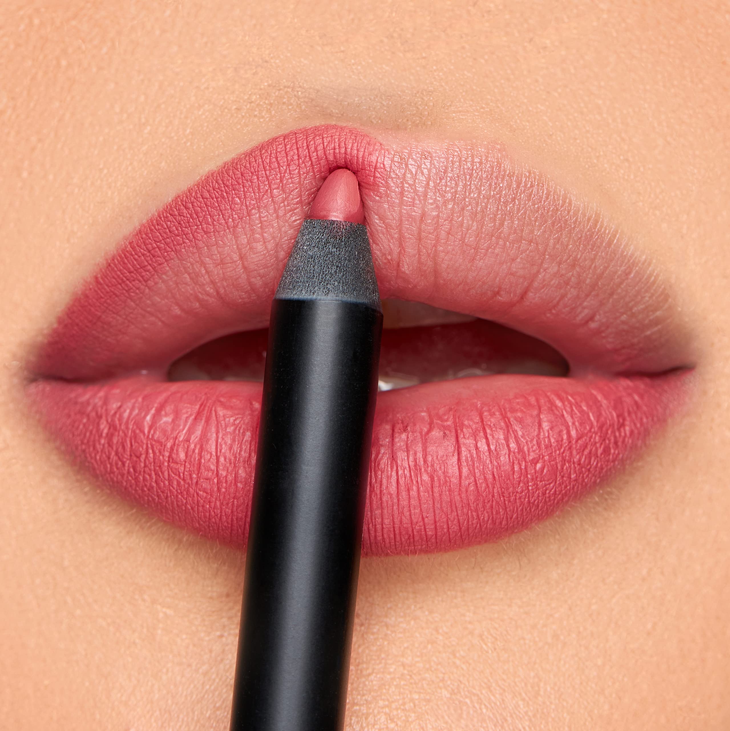 K7L Pink Lip Crayon packaging showcases vegan formula for all-day wear.