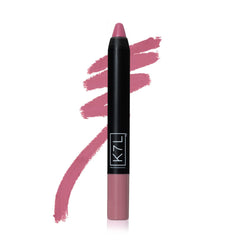 K7L Rose Quartz lip crayon swatch showing rich pigment