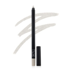 K7L Silver Shimmer Eyeliner pencil with cap, portable for quick touch-ups.