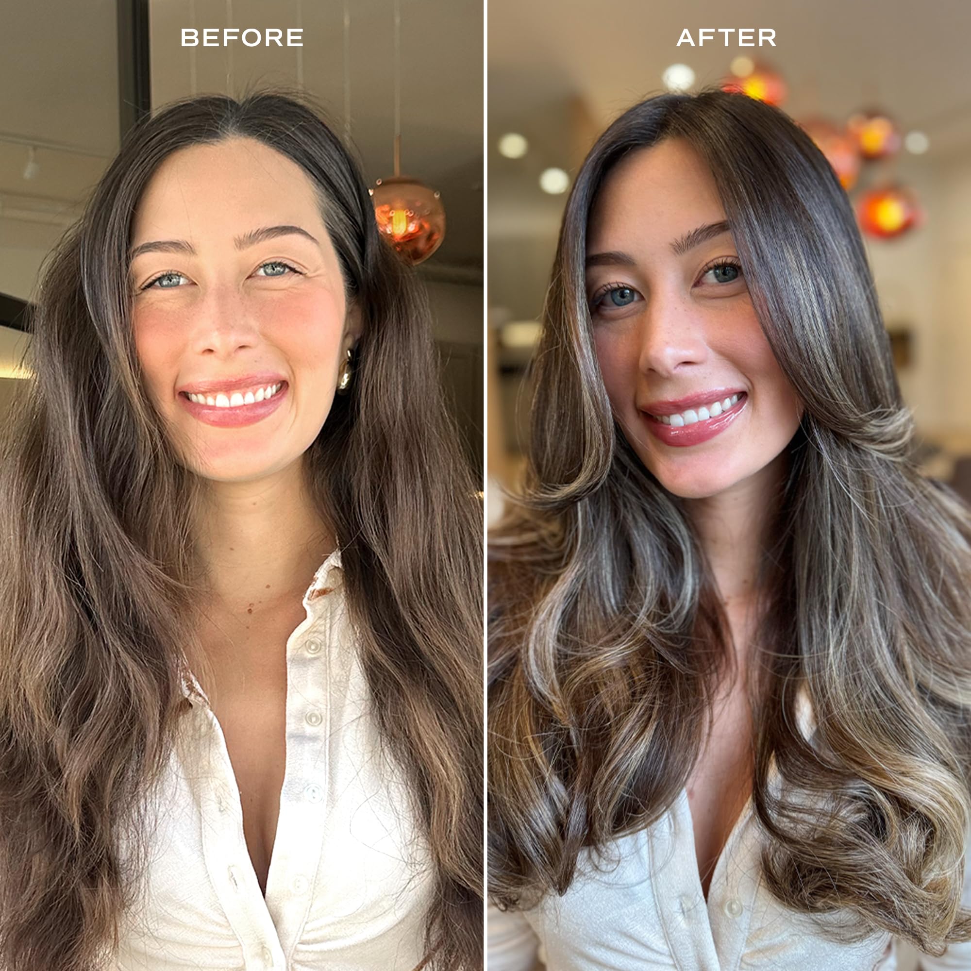 Kacey Welch All In Wonder after-use shot showing frizz control and shine.