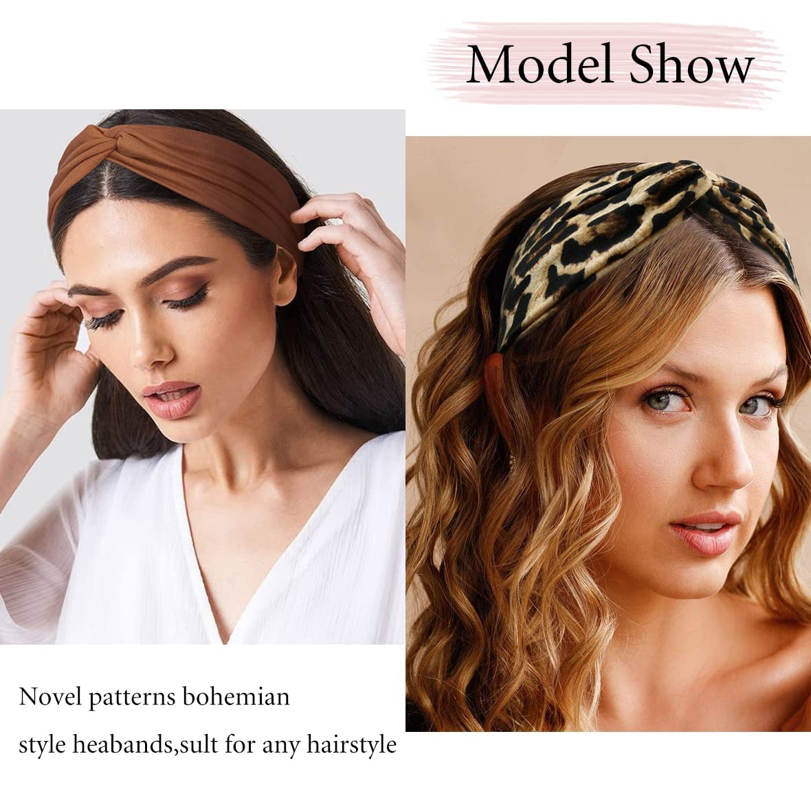 Kachanaa wide headbands offer versatile styling for makeup and fitness.