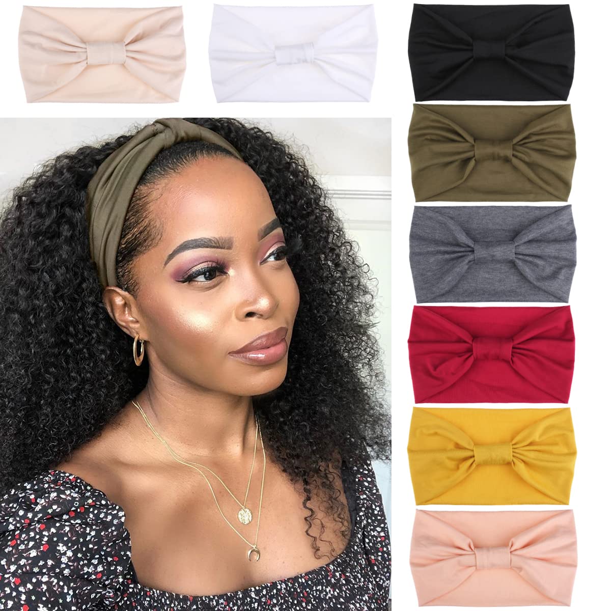 Kachanaa wide headband in soft elastic fabric for all-day comfort.