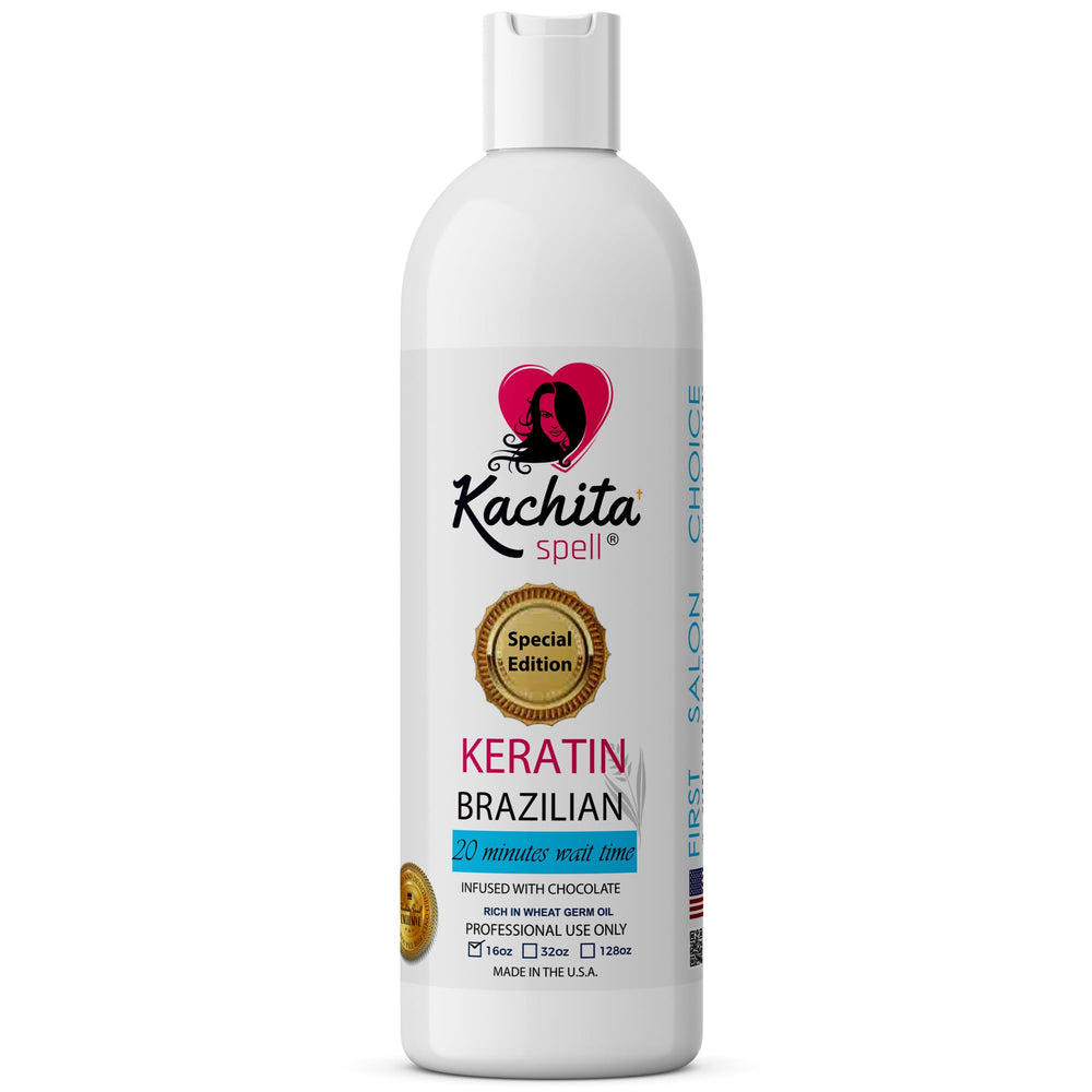 USA-made Kachita Spell Brazilian Keratin Chocolate packaging and branding