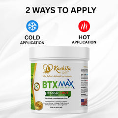 Applying mask to hair with BTX Max delivers deep hydration.