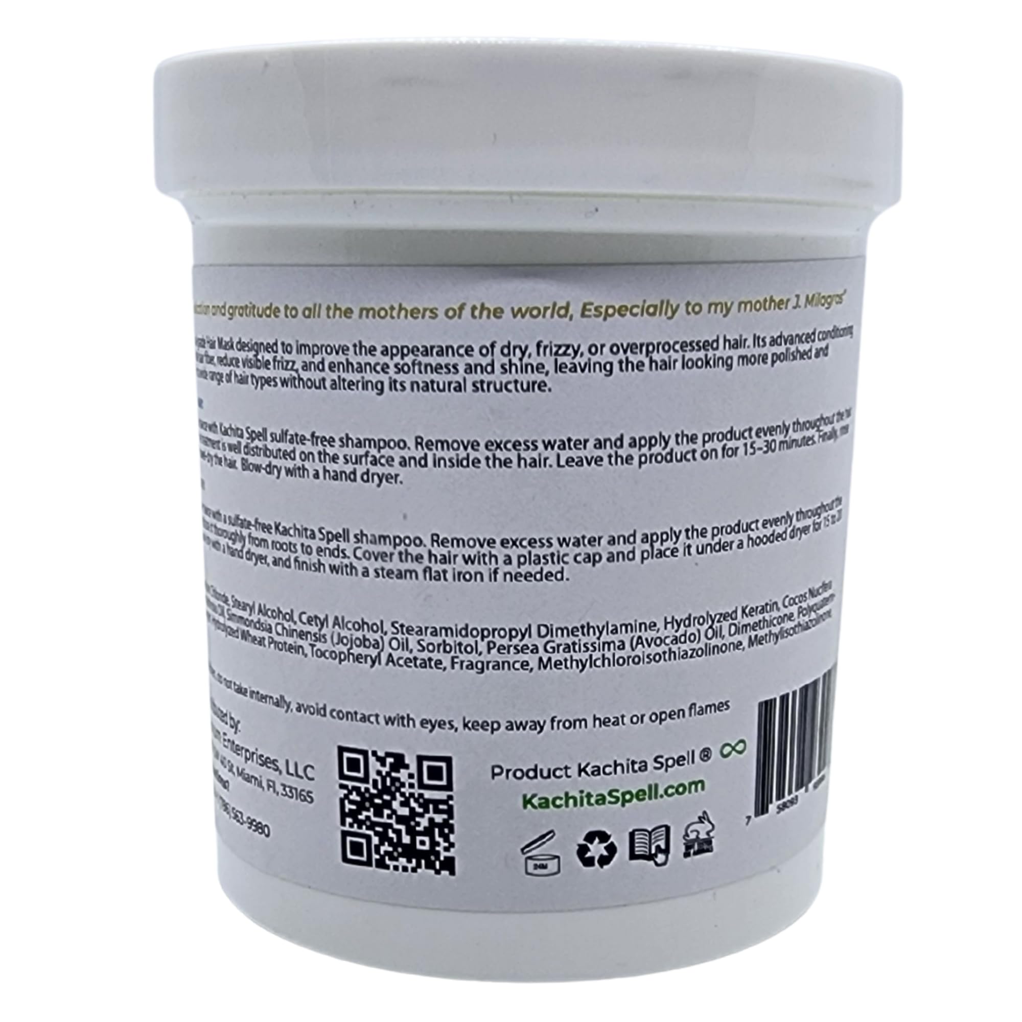 Sulfate-free and paraben-free label on BTX Max hair mask.