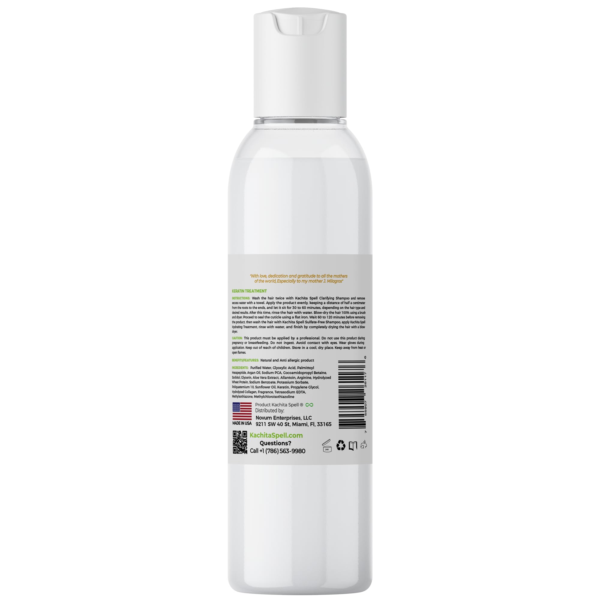 Kachita Spell made in USA label emphasizes quality and origin.