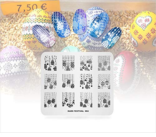 KADS geometric-pattern stamping plate for modern, repeatable designs