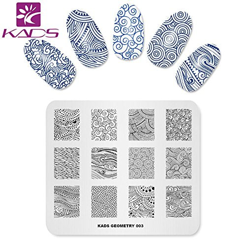 KADS nail art plate geometry 6 ensures durable reuse