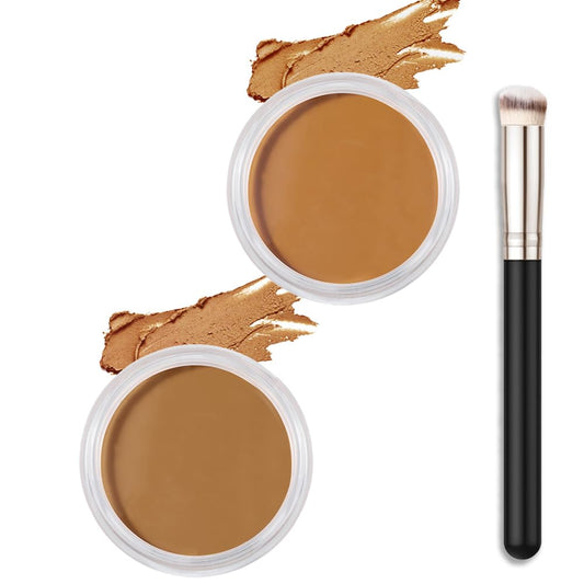 Kaely 2pc cream pot concealer set for full coverage and smooth blending.