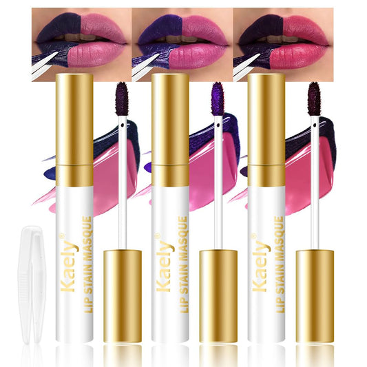 Kaely lip stain masque application reveals smooth, buildable color.