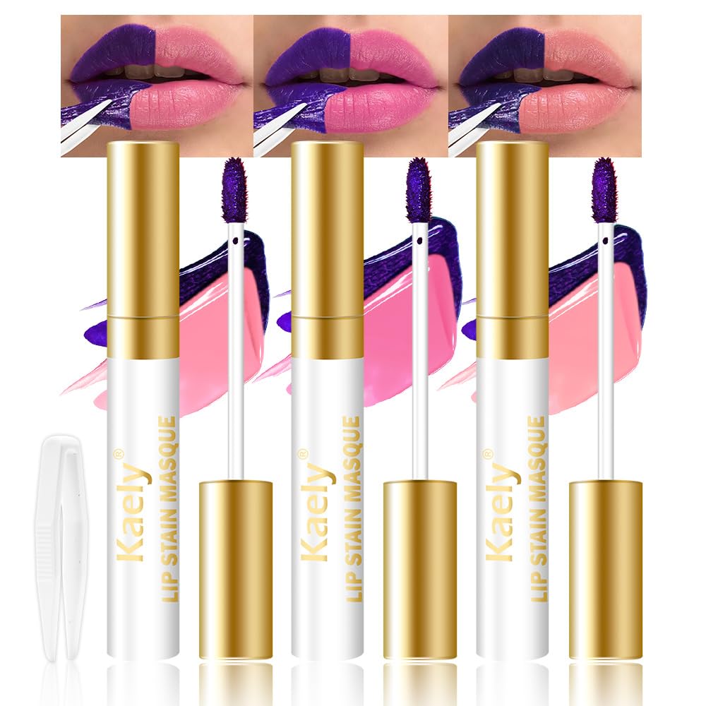 Kaely lip stain peel-off masque drying layer ready for long-lasting color.