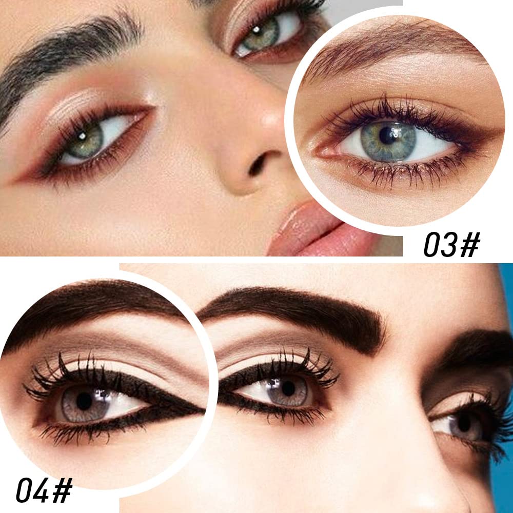 Kaely eyeliner used as lip liner and light brow filler for versatile looks