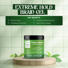 KAGA Pure O Natural Neatbraid Gel alcohol-free formula detail