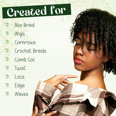 KAGA Pure O Natural Neatbraid Gel edges defined for sleek styles