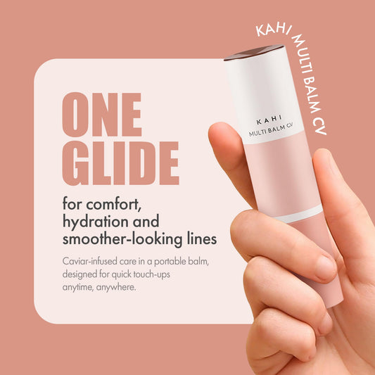 KAHI Multi Balm CV Refill under eye application offers gentle lift and brightening texture.