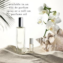 Kai Body Glow fragrance conveys gardenia and white florals for a clean, subtle scent.