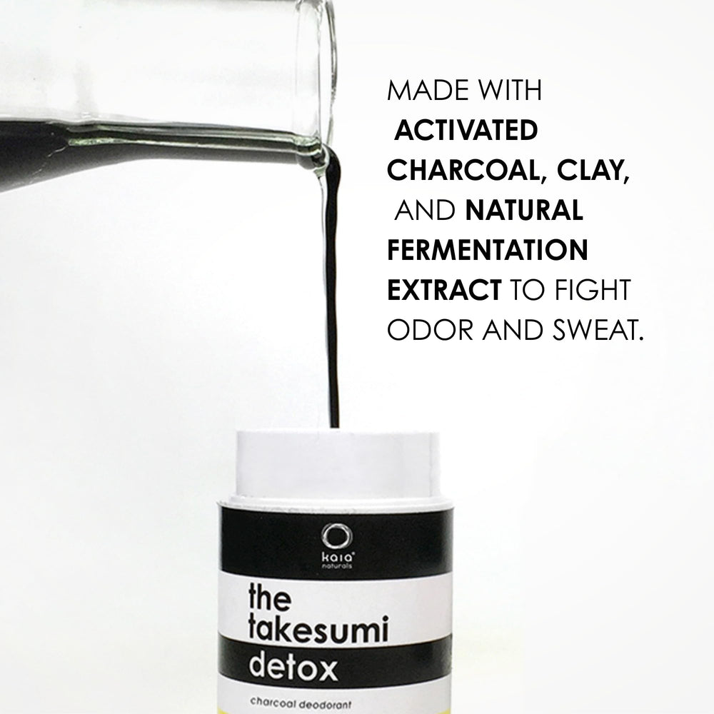 Activated charcoal ingredient in Kaia Naturals Takesumi Detox Sakura Blossom deodorant