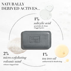 Kaia Naturals Takesumi Bright bar lather close-up reveals creamy foam and exfoliating texture.